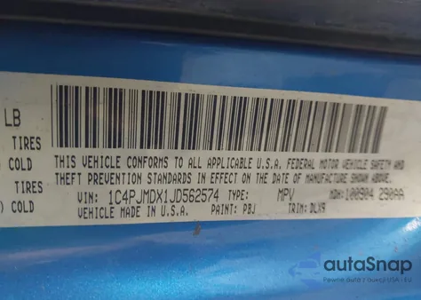 2018 Jeep Cherokee Limited 4X4 z USA, uszkodzony, nr VIN 1C4PJMDX1JD562574